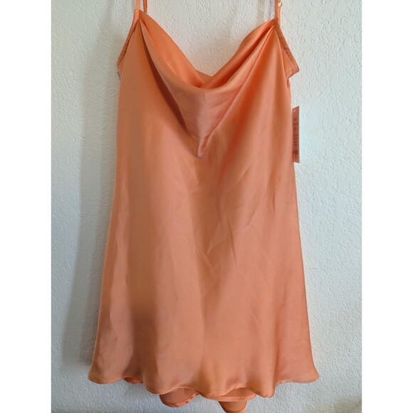 Women's Show Me Your MuMu Sabine Mini Slip Dress Cantaloupe Luxe Satin Size Xs - Picture 3 of 7